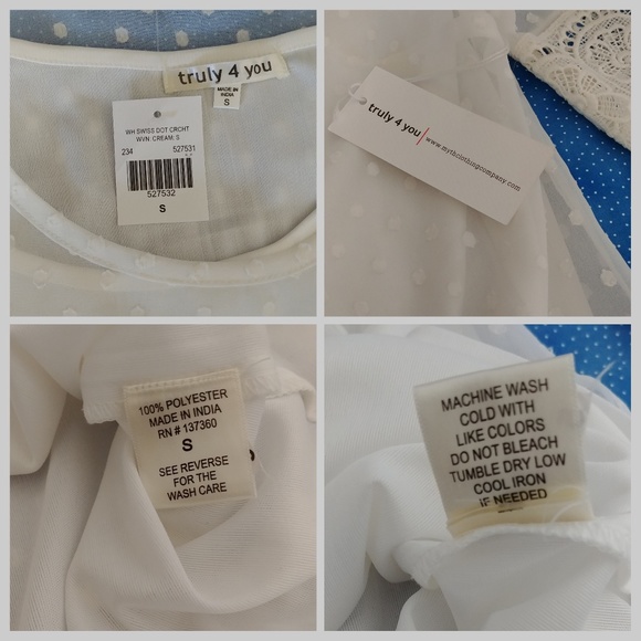 🌺HP🌺 Off-white Chiffon Bell Sleeve Blouse NWT - Picture 5 of 6